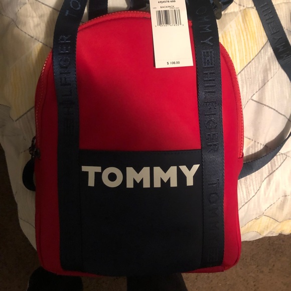 Tommy Hilfiger book bag Red and navy blue - Picture 2 of 4
